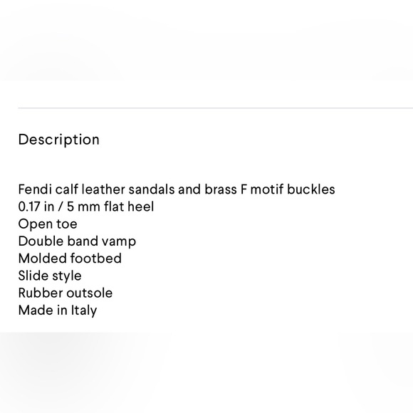 FENDI F Buckle Leather Slide Sandals in Beige size 36 - Picture 10 of 10